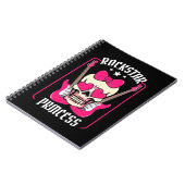 Weihnachtsgeschenk | Rockstar Princess Skull Notizblock (Linke Seite)
