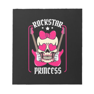Weihnachtsgeschenk Rockstar Princess Skull Notizblock