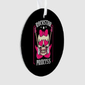 Weihnachtsgeschenk | Rockstar Princess Skull Ornament (Vorderseite)