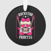 Weihnachtsgeschenk | Rockstar Princess Skull Ornament (Vorderseite)