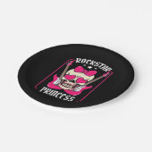 Weihnachtsgeschenk | Rockstar Princess Skull Pappteller (Schrägansicht)