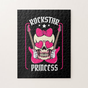 Weihnachtsgeschenk Rockstar Princess Skull Puzzle