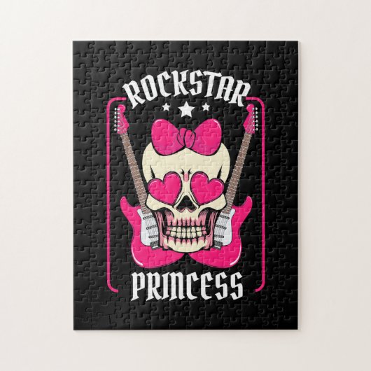 Weihnachtsgeschenk | Rockstar Princess Skull Puzzle (Vertikal)