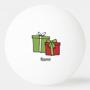 Weihnachtsgeschenk Rot und Grün Tischtennisball