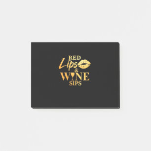 Weihnachtsgeschenk Rote Lippen und Weinstöcke Post-it Klebezettel