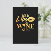 Weihnachtsgeschenk | Rote Lippen und Weinstöcke RSVP Karte (Stehend Vorderseite)