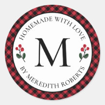 Weihnachtsgeschenk Rotes Buffalo Kariert Monogram