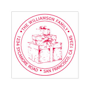 Weihnachtsgeschenk Rücksendeadresse Permastempel