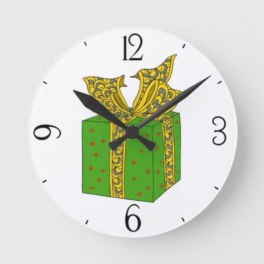 Weihnachtsgeschenk Runde Wanduhr (Vorderseite)