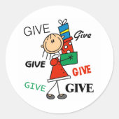 Weihnachtsgeschenk Runder Aufkleber (Vorderseite)