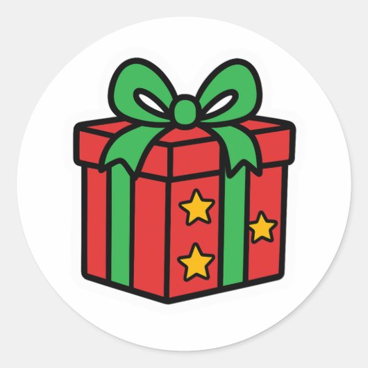 Weihnachtsgeschenk Runder Aufkleber (Vorderseite)