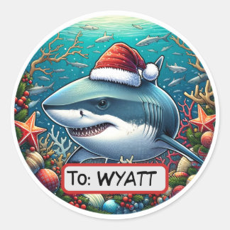 Weihnachtsgeschenk Runder Aufkleber