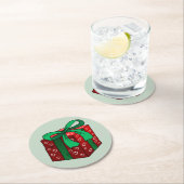 Weihnachtsgeschenk Runder Pappuntersetzer (Vor Ort)