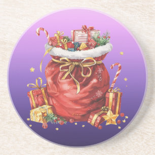 Weihnachtsgeschenk Sack mit Geschenken Getränkeuntersetzer