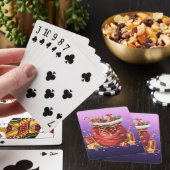 Weihnachtsgeschenk Sack mit Geschenken Spielkarten (In Situ)