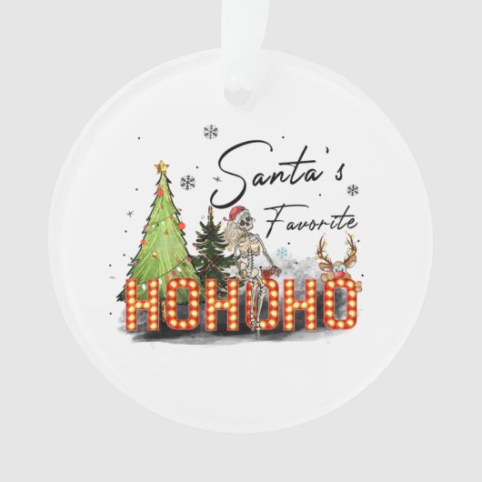 Weihnachtsgeschenk Santa Favorite Ho Ho Ho Ornament (Vorderseite)