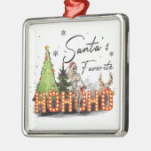Weihnachtsgeschenk Santa Favorite Ho Ho Ho Ornament Aus Metall (Links)