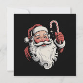 Weihnachtsgeschenk Santa Retro Vintag Einladung (Vorderseite)
