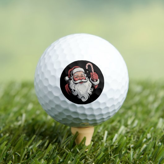 Weihnachtsgeschenk Santa Retro Vintag Golfball (Insitu T-Shirt)
