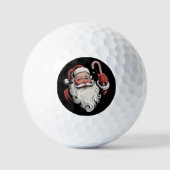 Weihnachtsgeschenk Santa Retro Vintag Golfball (Vorderseite)