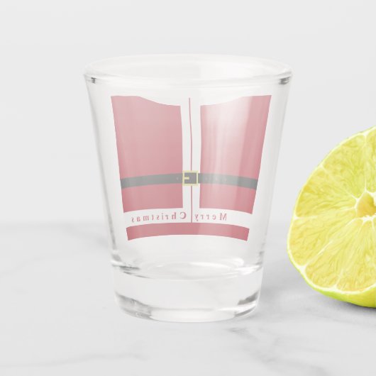Weihnachtsgeschenk Santa Shot Glass Schnapsglas (Rückseite)