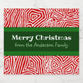 Weihnachtsgeschenk Schaumweinetikett (Einzelnes Label)