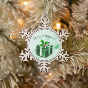 Weihnachtsgeschenk Schneeflocken Zinn-Ornament