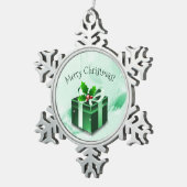 Weihnachtsgeschenk Schneeflocken Zinn-Ornament (Rechts)