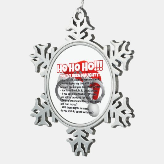 Weihnachtsgeschenk Schneeflocken Zinn-Ornament (Rechts)