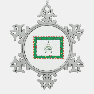 Weihnachtsgeschenk Schneeflocken Zinn-Ornament