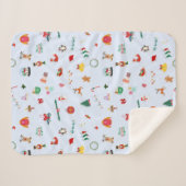 Weihnachtsgeschenk Schneemobil Schneeflocken niedl Sherpadecke (Vorderseite (Horizontal))