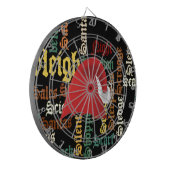 Weihnachtsgeschenk Schöne Tage und eine bessere Na Dartscheibe (Vorderseite Links)