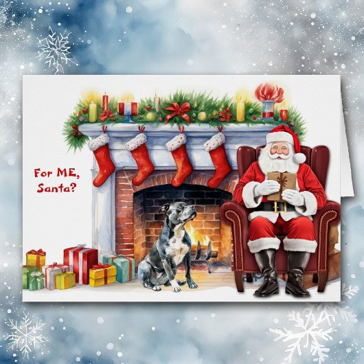 Weihnachtsgeschenk Schwarzer Pitbull Hundeschlitte