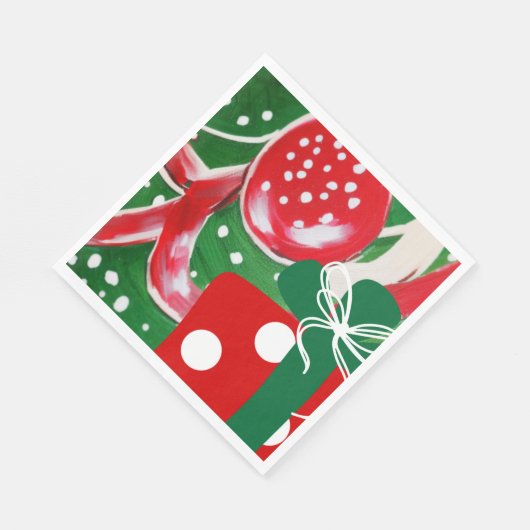 Weihnachtsgeschenk Serviette (Ecke)