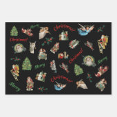 Weihnachtsgeschenk Set des Wrapping Paper Sheets Geschenkpapier Set (Vorderseite 3)