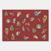 Weihnachtsgeschenk Set des Wrapping Paper Sheets Geschenkpapier Set (Vorderseite)