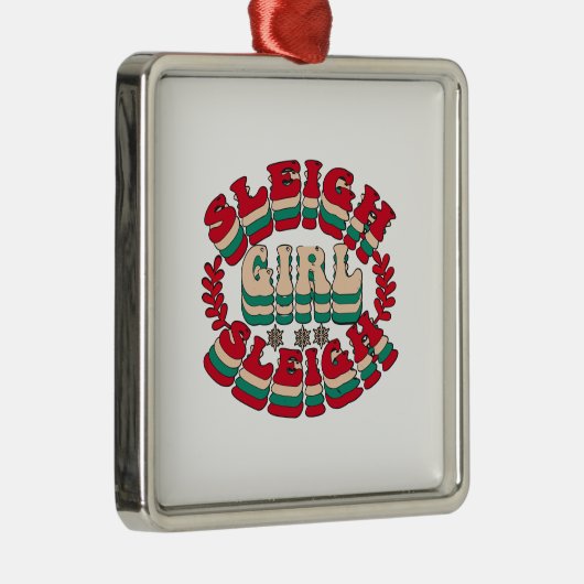 Weihnachtsgeschenk Sleigh Ornament Aus Metall (Rechts)