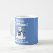 Weihnachtsgeschenk Snowman Design Kaffeetasse (Vorderseite Links)