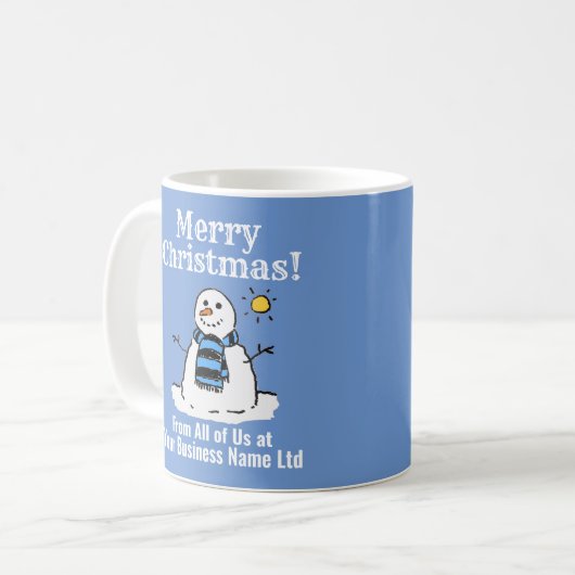 Weihnachtsgeschenk Snowman Design Kaffeetasse (Vorderseite Links)