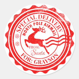 Weihnachtsgeschenk-Sonderaktion vom Weihnachtsmann Runder Aufkleber