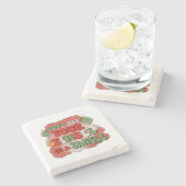 Weihnachtsgeschenk Steinuntersetzer (Seitenansicht)