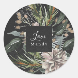 Weihnachtsgeschenk Sticker Blumenkhalkboard Urlaub