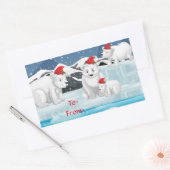 Weihnachtsgeschenk Sticker-Polar-Bären Rechteckiger Aufkleber (Umschlag)