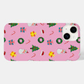 Weihnachtsgeschenk – Süßes Weihnachtsmuster mit Sc Case-Mate iPhone Hülle (Rückseite (Horizontal))