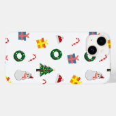 Weihnachtsgeschenk – Süßes Weihnachtsmuster mit Sc Case-Mate iPhone Hülle (Rückseite (Horizontal))