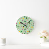 Weihnachtsgeschenk – Süßes Wintermotiv mit Schneem Runde Wanduhr (Zuhause)