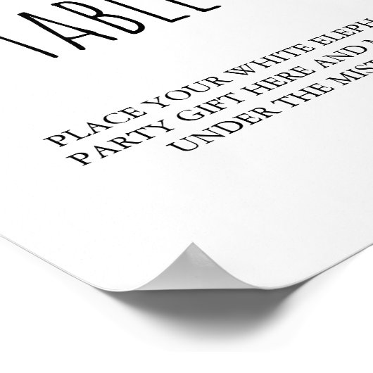 Weihnachtsgeschenk Tafelzeichen Poster (Ecke)