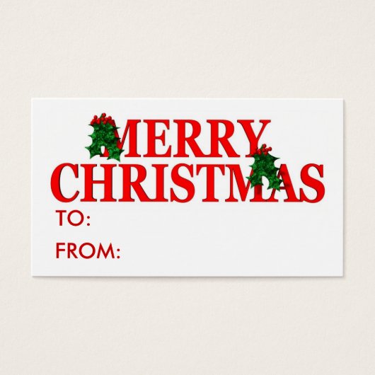 Weihnachtsgeschenk-Tag (Vorderseite)