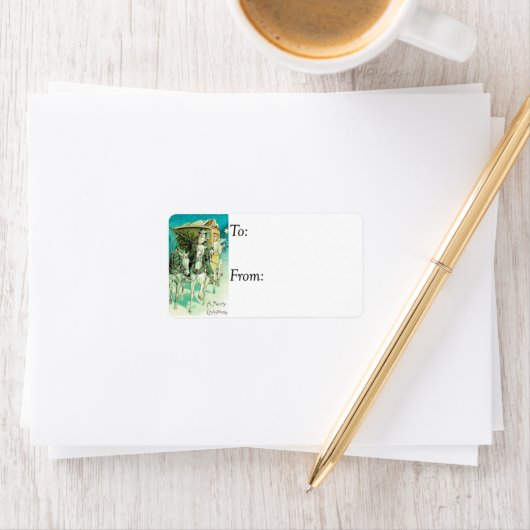 Weihnachtsgeschenk Tag Adressaufkleber (Insitu)