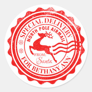 Weihnachtsgeschenk-Tag der Sonderlieferung vom Wei Runder Aufkleber